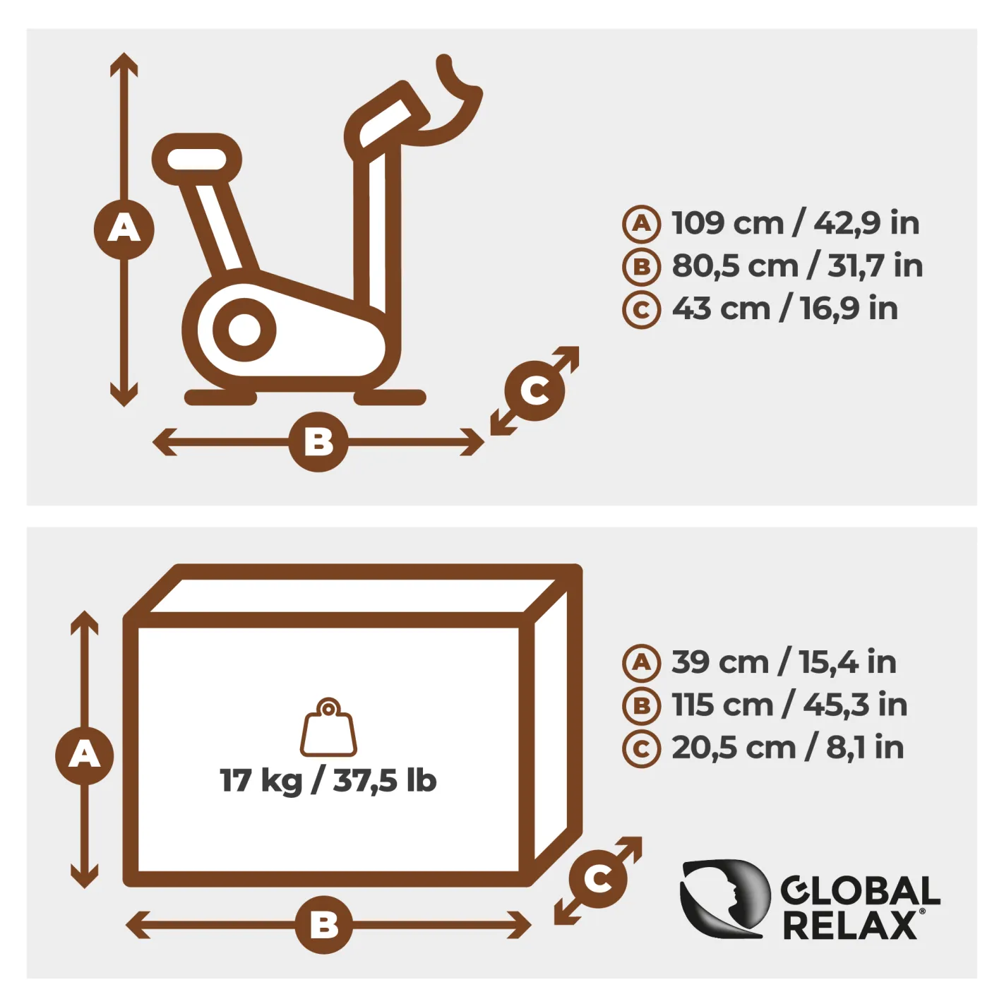 EKA X® Professional folding exercise bike