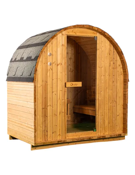 DHARANI MINI Outdoor Steam Sauna for 1-2 Persons | Spruce I 3600w Power