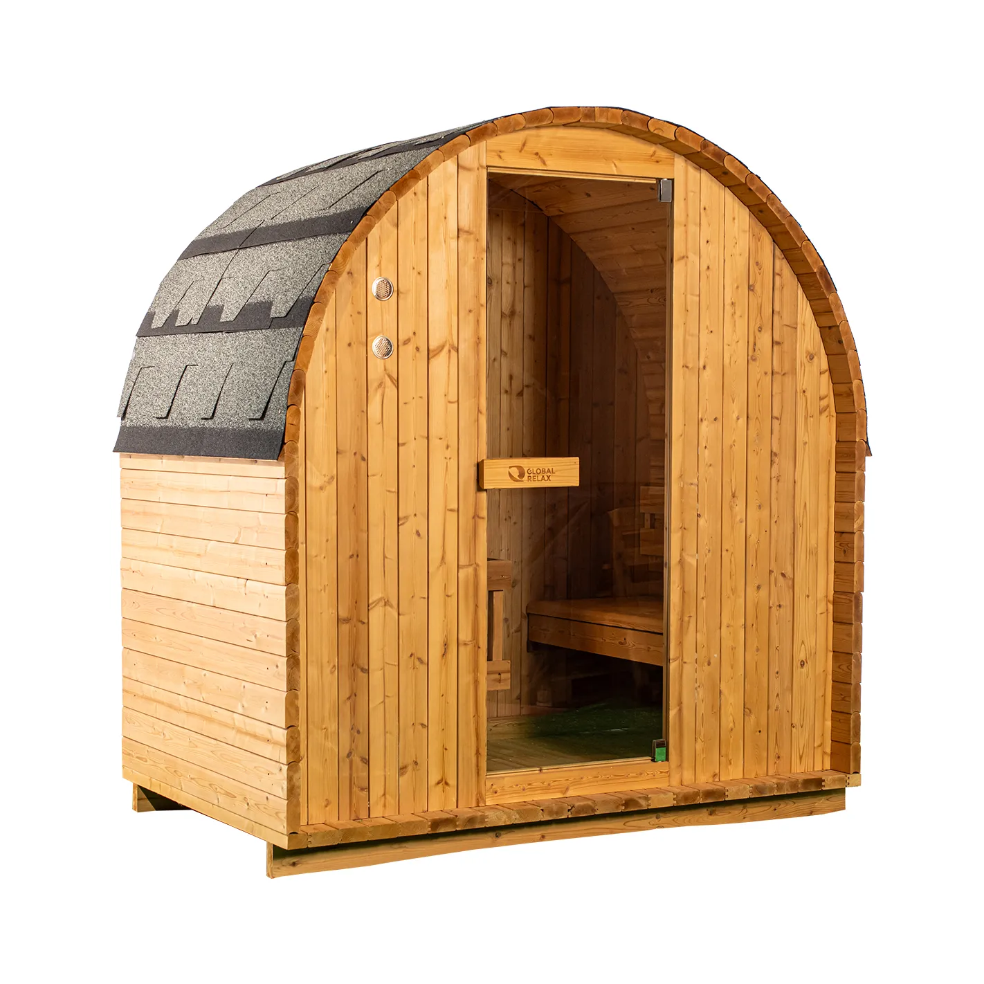 DHARANI MINI Sauna à vapeur d'extérieur pour 1-2 personnes | Épicéa I Puissance 3600w
