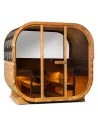 DHARANI CUBE Sauna exterior Vapor hasta 6 personas | Abeto THERMO I LED I 8000w potencia
