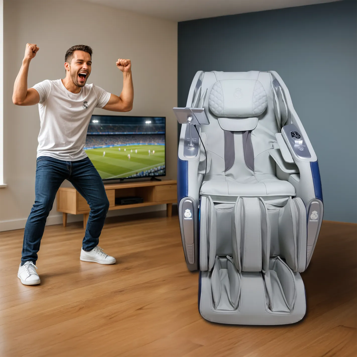 ADVANCE Official Real Madrid 3D Massage Chair | 0 Gravity | Pressotherapy