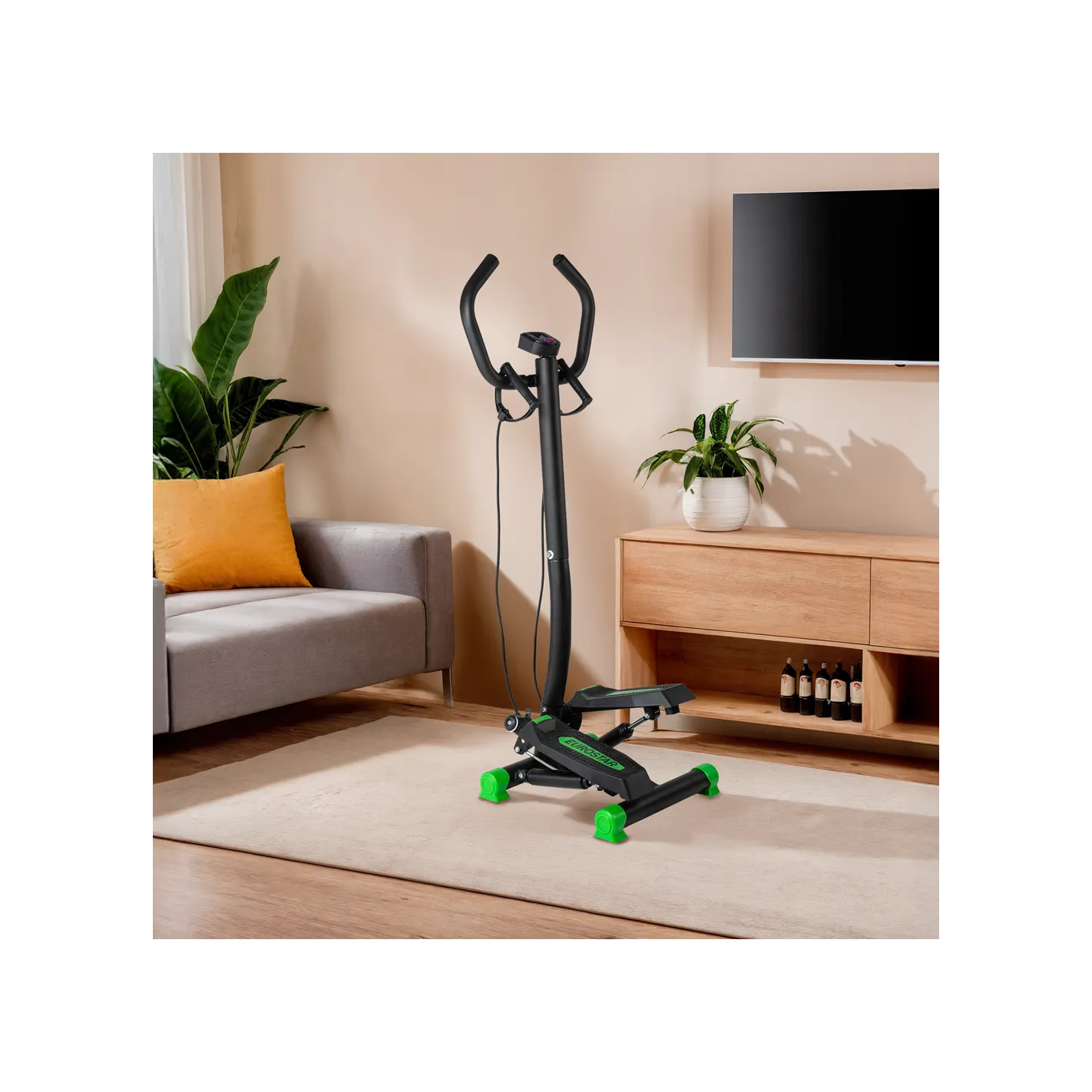 EKA Stepper Twist Pedaleador con Manillar de ejercicio I Bicicleta estatica