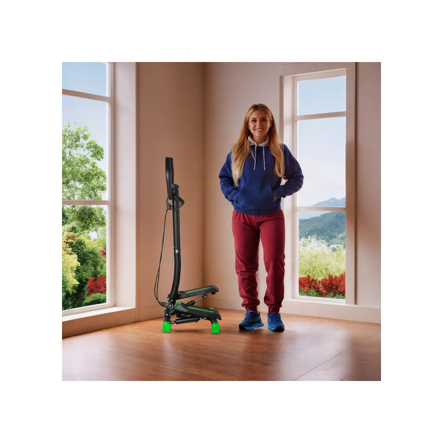 EKA Stepper Twist Pedaleador com guidão de exercício I Bicicleta estática