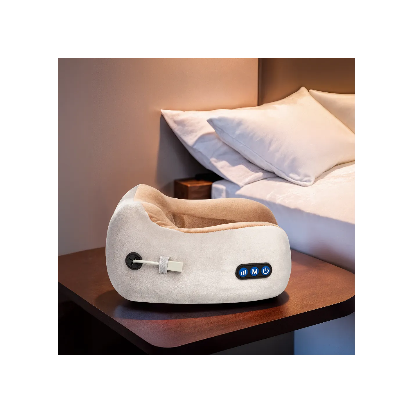 TENZO MINI Cojín cervical masajeador | 6 Modos masaje | Almohada ergonómica