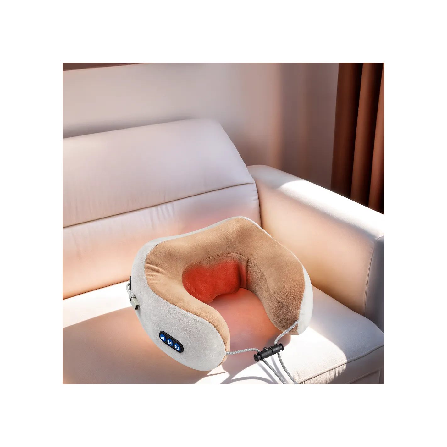 TENZO MINI Cuscino per massaggio cervicale | 6 modalità di massaggio | Cuscino ergonomico