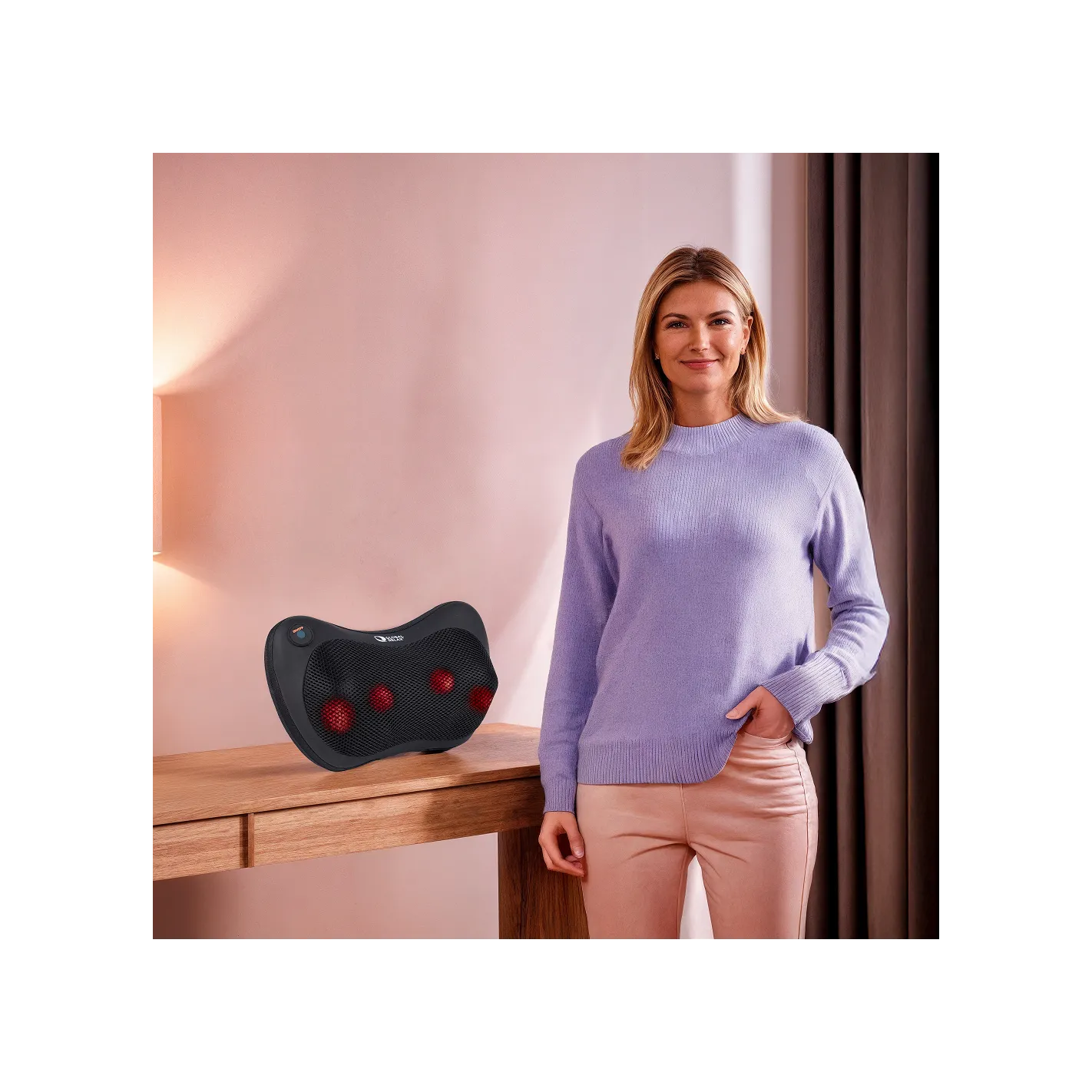 TENZO Massagekussen I Shiatsu I Kneedmassage voor schouders en rug