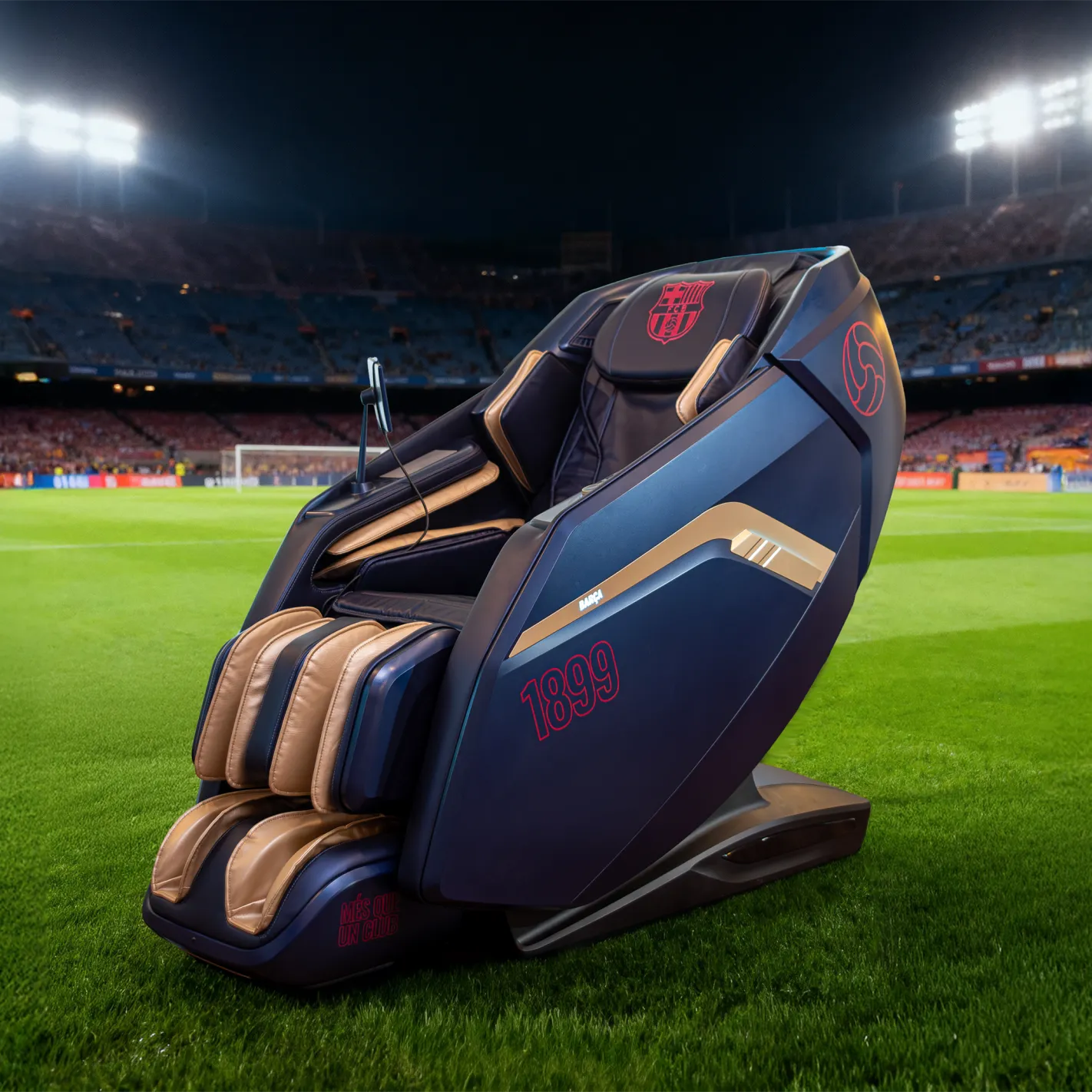Massagesessel PLATINUM 9D Offizielles Produkt des FC BARCELONA I 3D-Massage