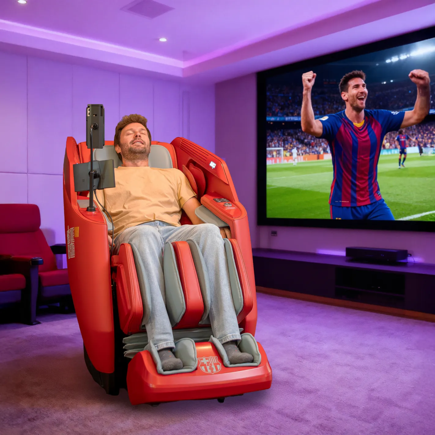 Sedia da massaggio PRO 4D - Prodotto ufficiale FC BARCELONA | IA Body Scan