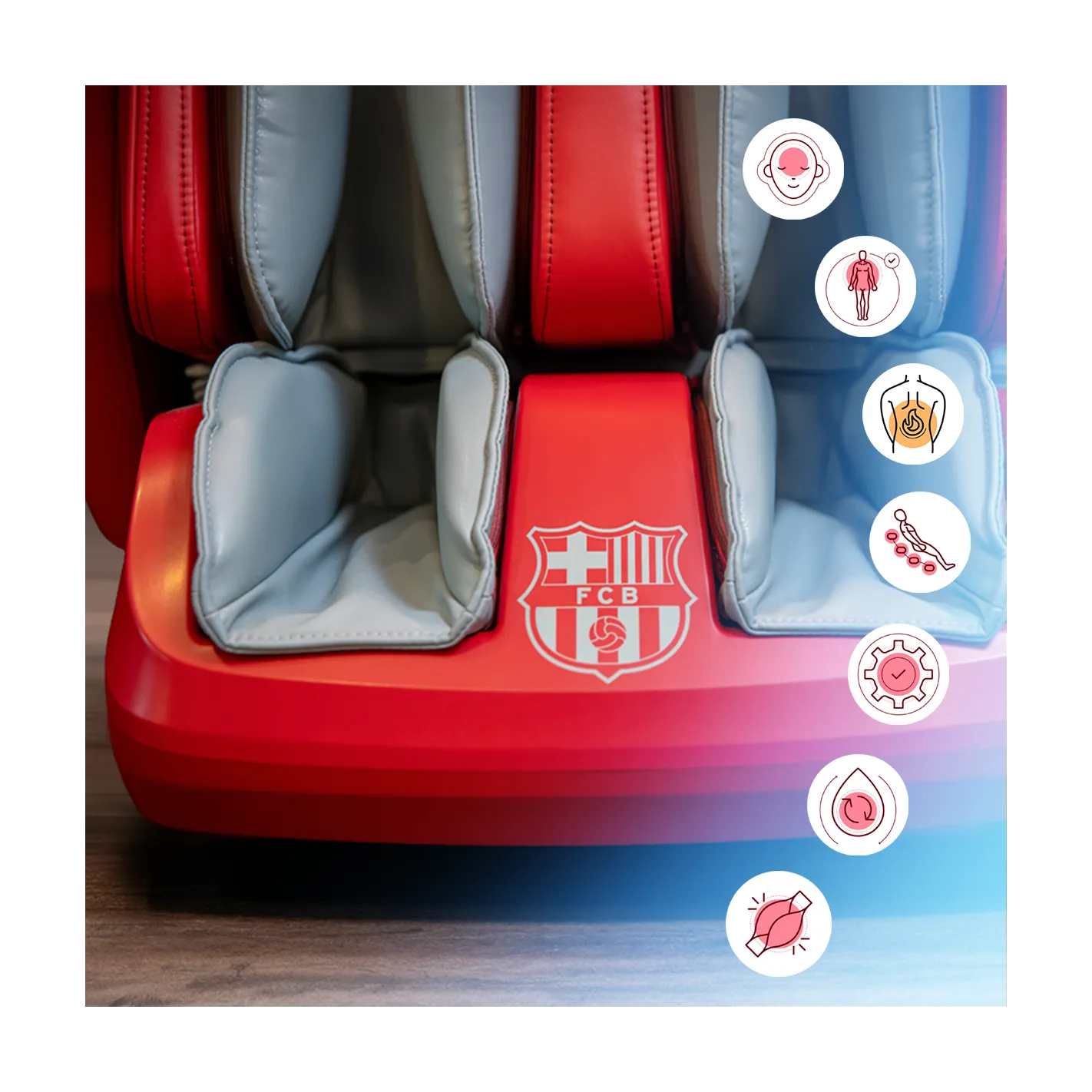 Poltrona de Massagem PRO 4D – Produto Oficial FC BARCELONA | IA Body Scan