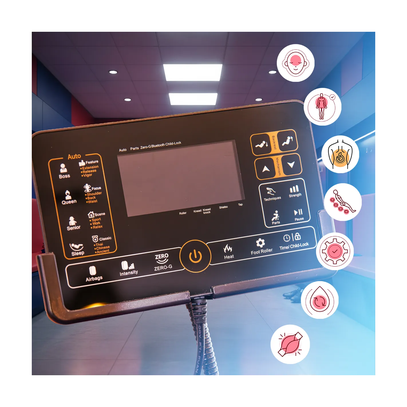 Sillón de Masaje INSPIRE 3D Producto Oficial FC BARCELONA | Gravedad 0