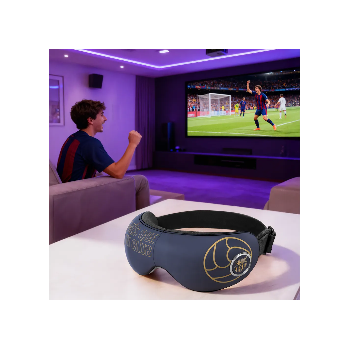 SERENITY Massagebrille – Offizielles Produkt des FC BARCELONA | Augenmassagegerät