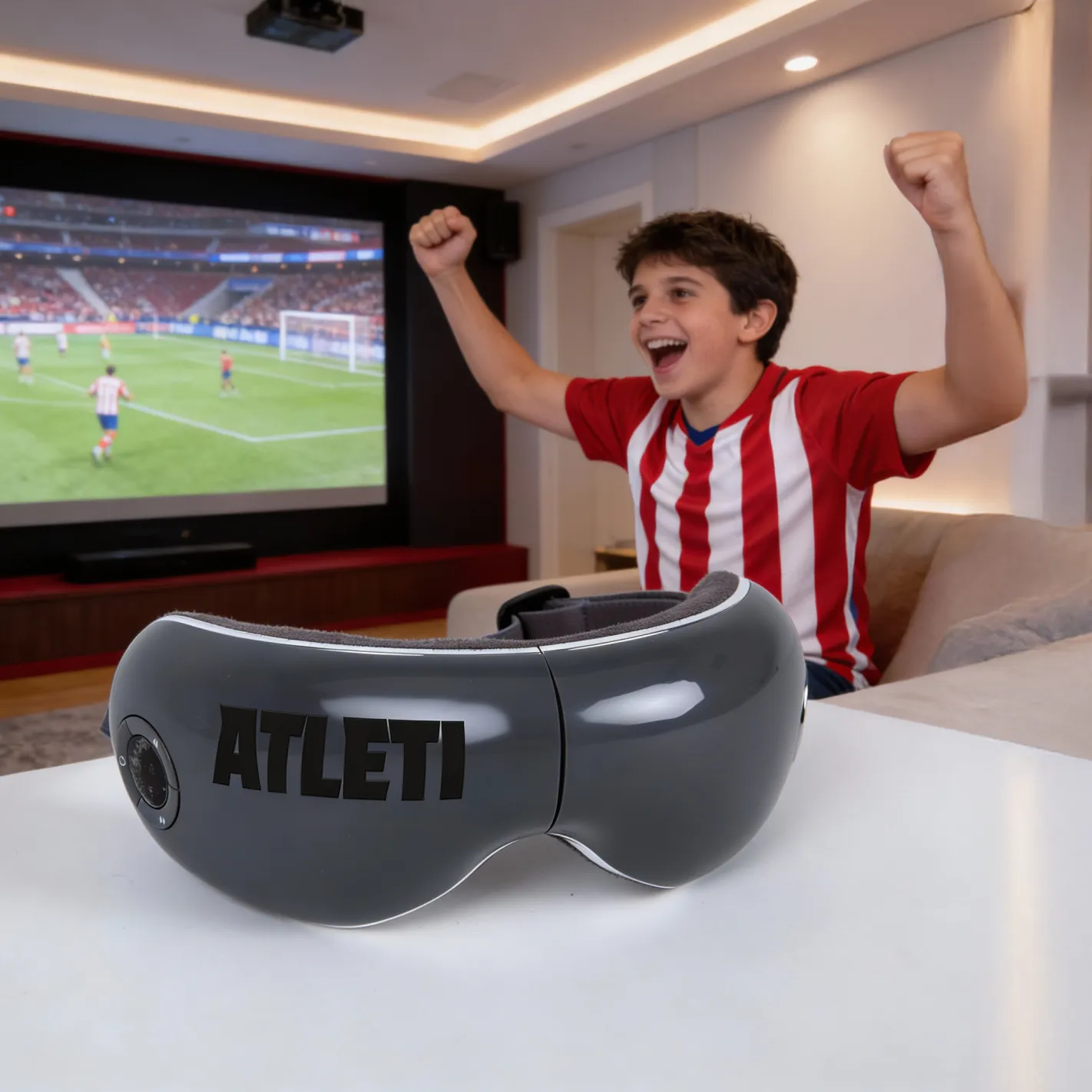 Occhiali massaggianti VISION ATLETI - Prodotto ufficiale ATLETICO MADRID I Massaggiatore per gli occhi