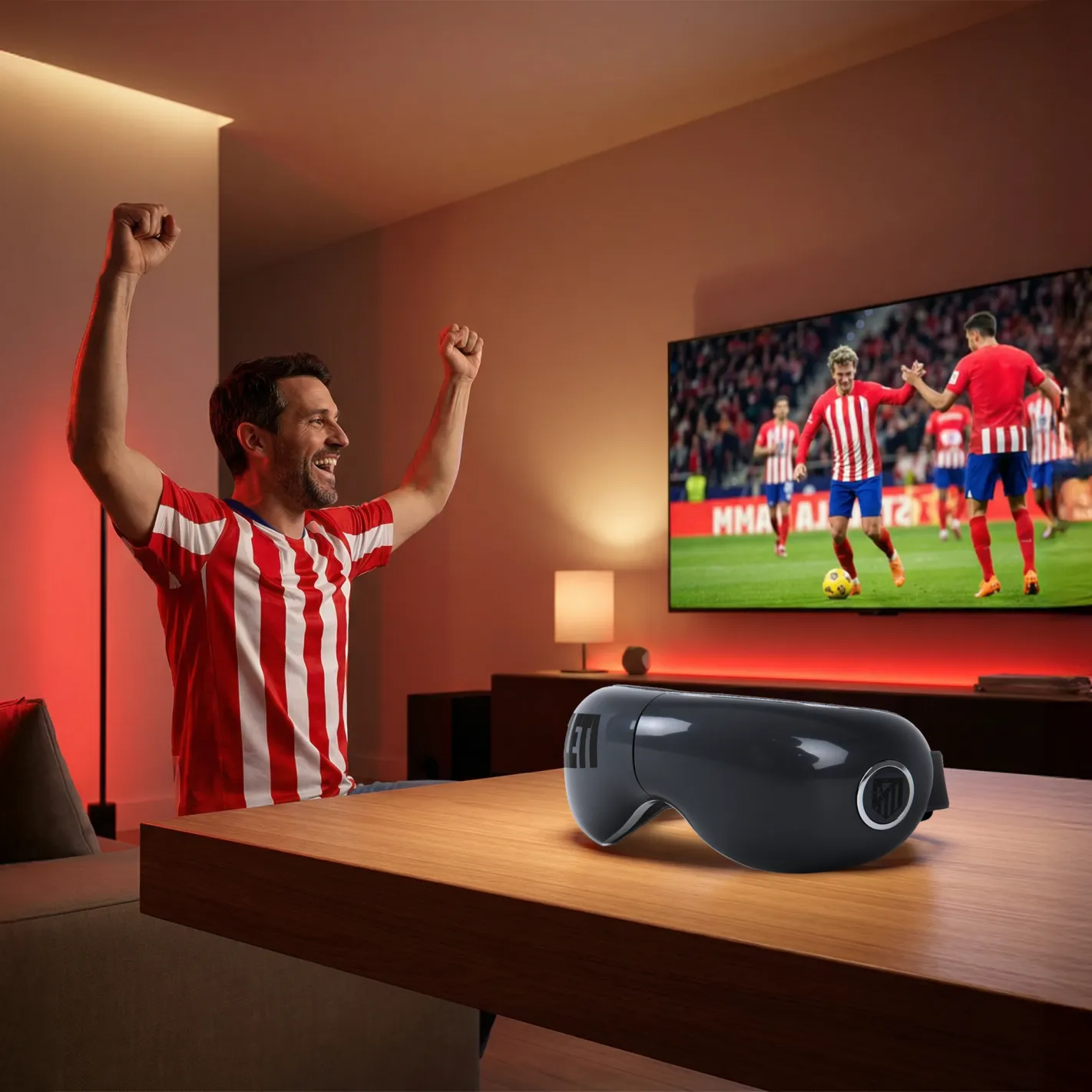 Lunettes de massage VISION ATLETI - Produit officiel ATLETICO MADRID I Appareil de massage pour les yeux