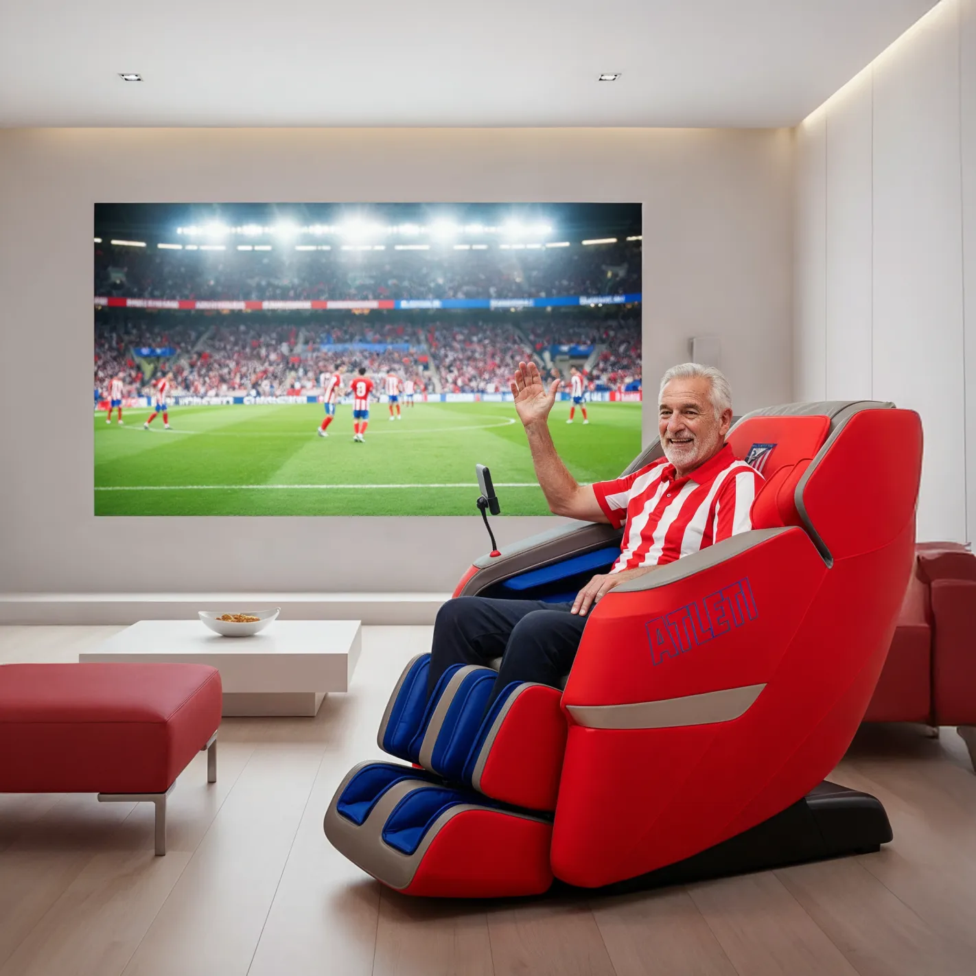 BASIC ATLETI 3D massage chair - Official Club ATLETICO MADRID product