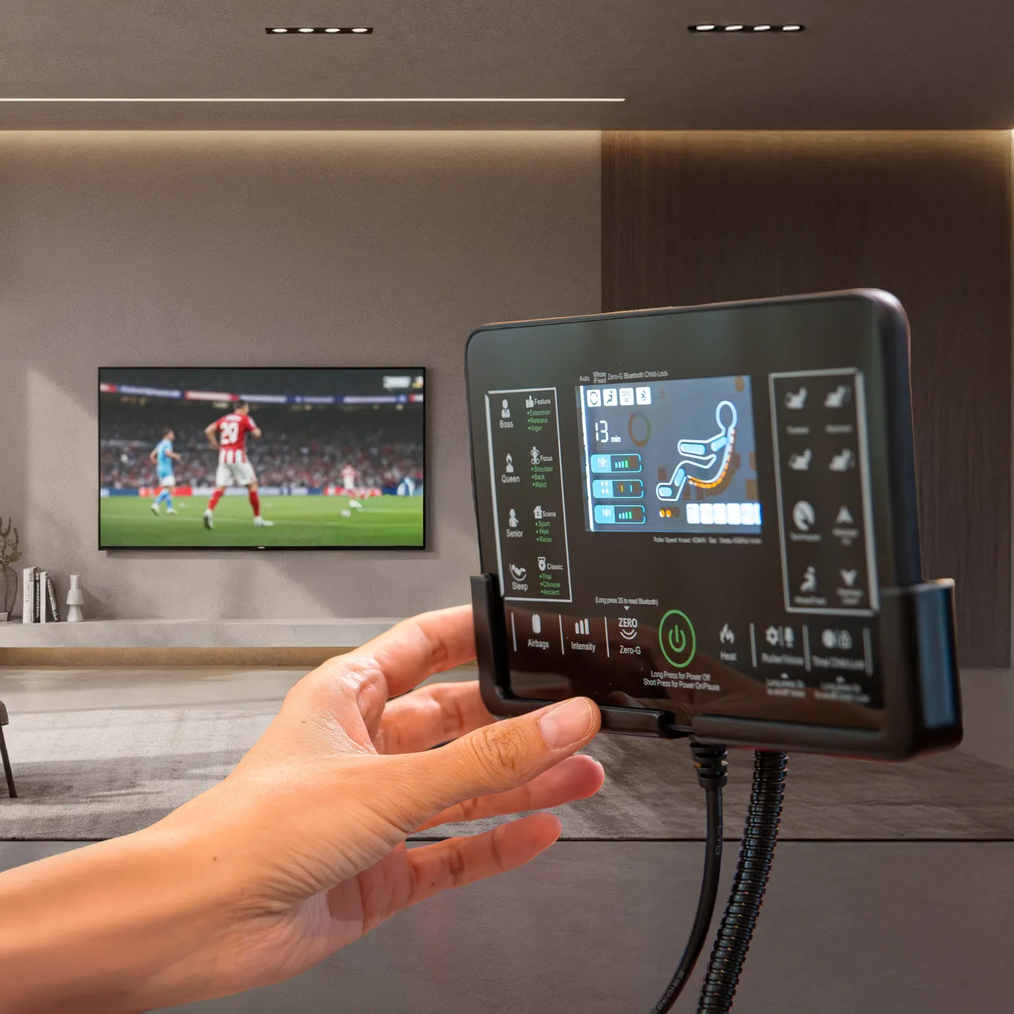 BASIC ATLETI 3D massagestoel - Officieel product van Club ATLETICO MADRID