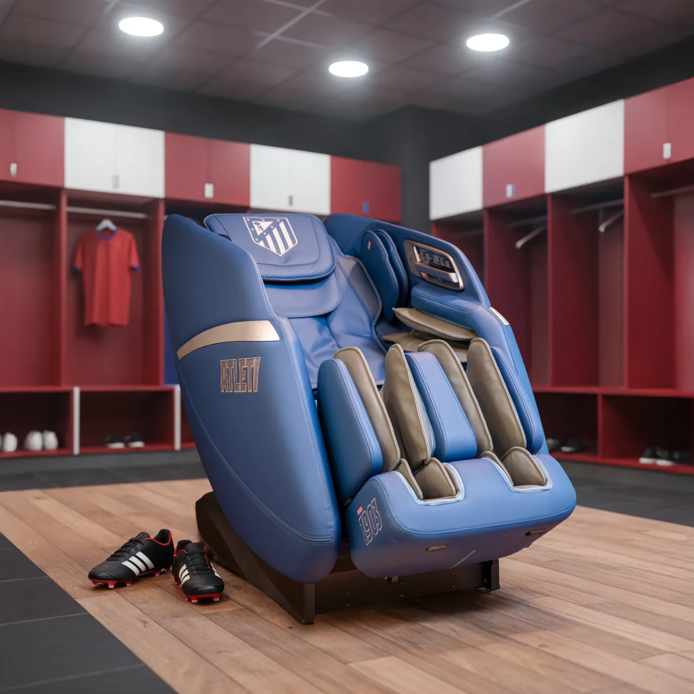 Poltrona de massagem Essential Atleti 4D - Produto oficial do ATLÉTICO DE MADRID