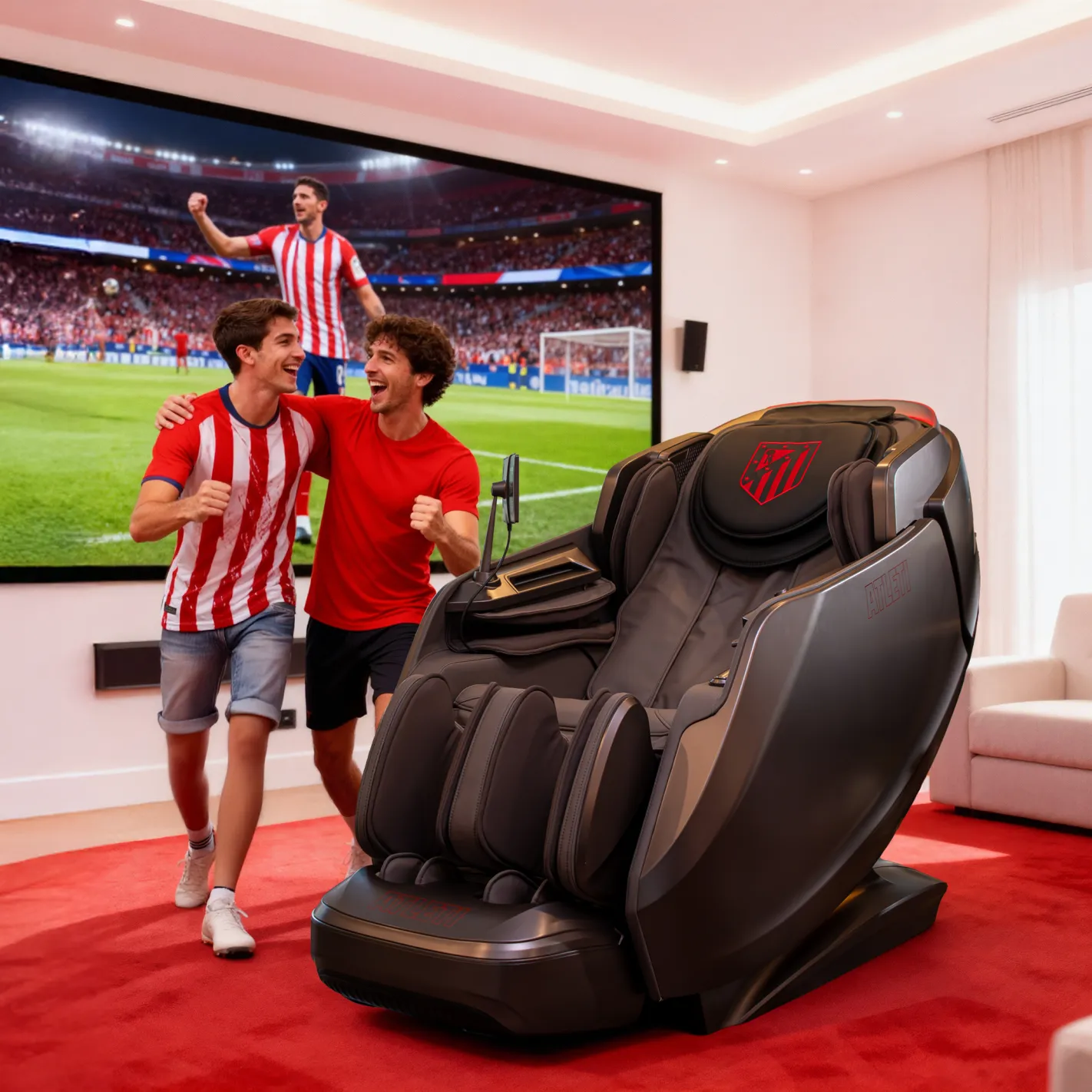 DYNAMIC ATLETI 9D Massage Chair - Official ATLETICO MADRID Product