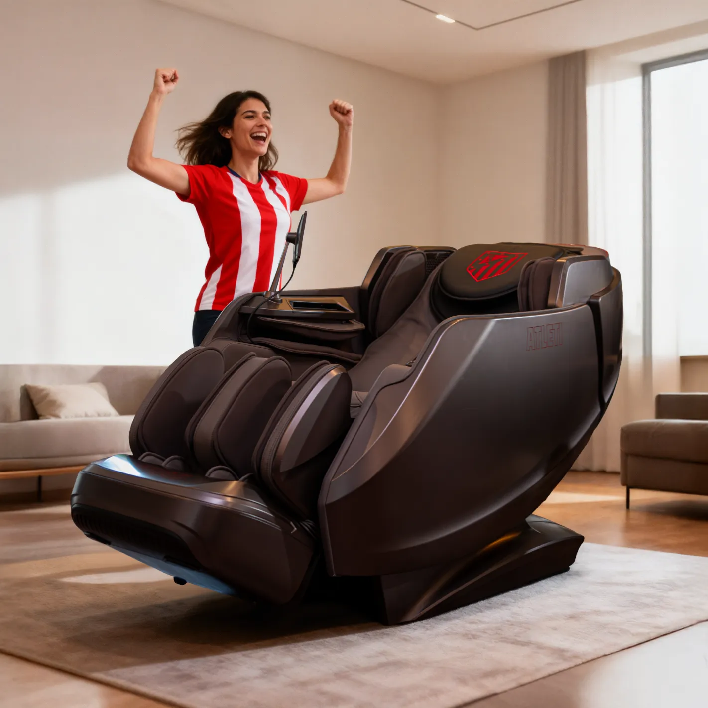 Poltrona massaggiante DYNAMIC ATLETI 9D - Prodotto ufficiale ATLETICO MADRID