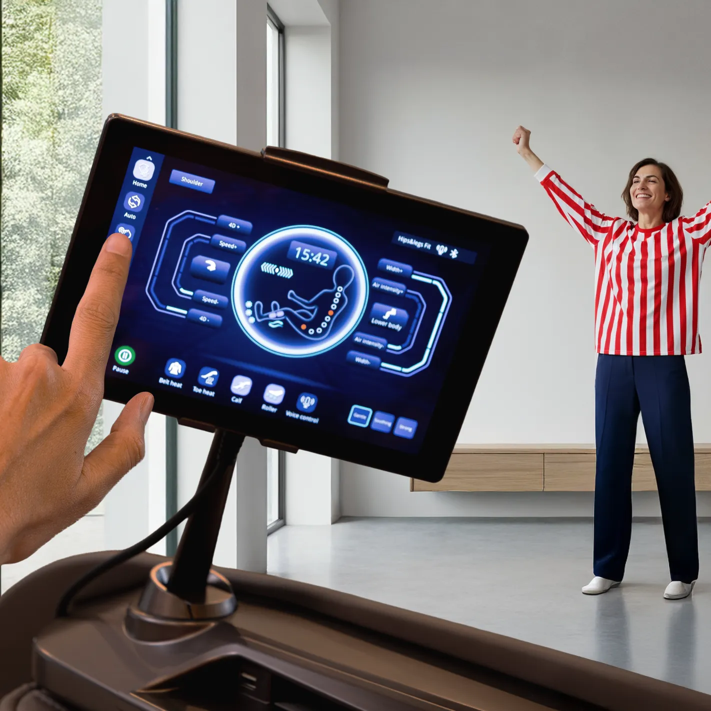 Massagesessel DYNAMIC ATLETI 9D – Offizielles Produkt von ATLETICO MADRID