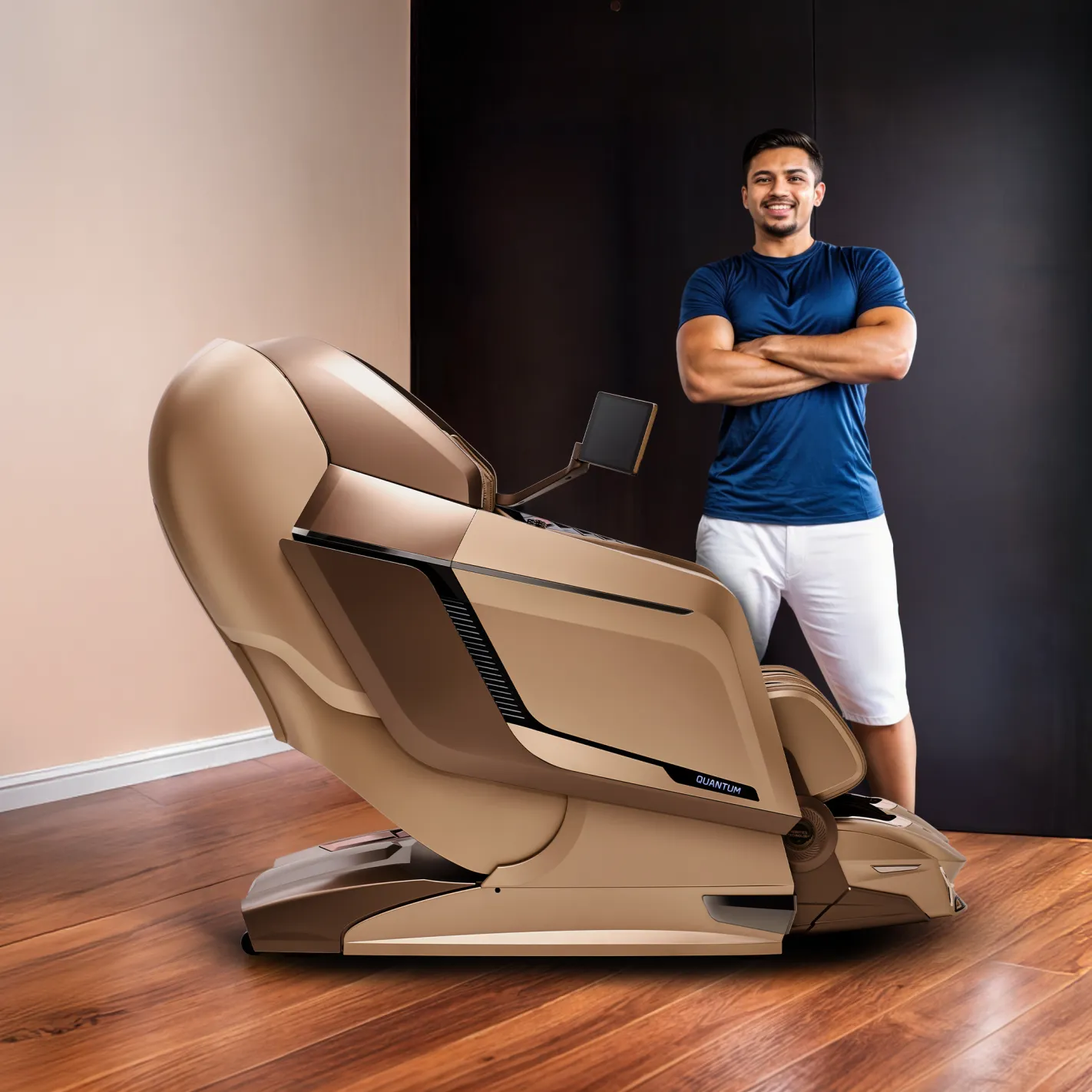 QUANTUM BEAUTY CAPSULE (12D) Massagesessel mit KI I Bang & Olufsen Lautsprecher I Echtes Leder